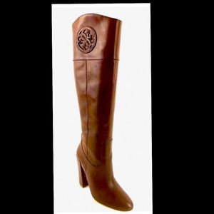 Guess leather knee high riding boots sz9